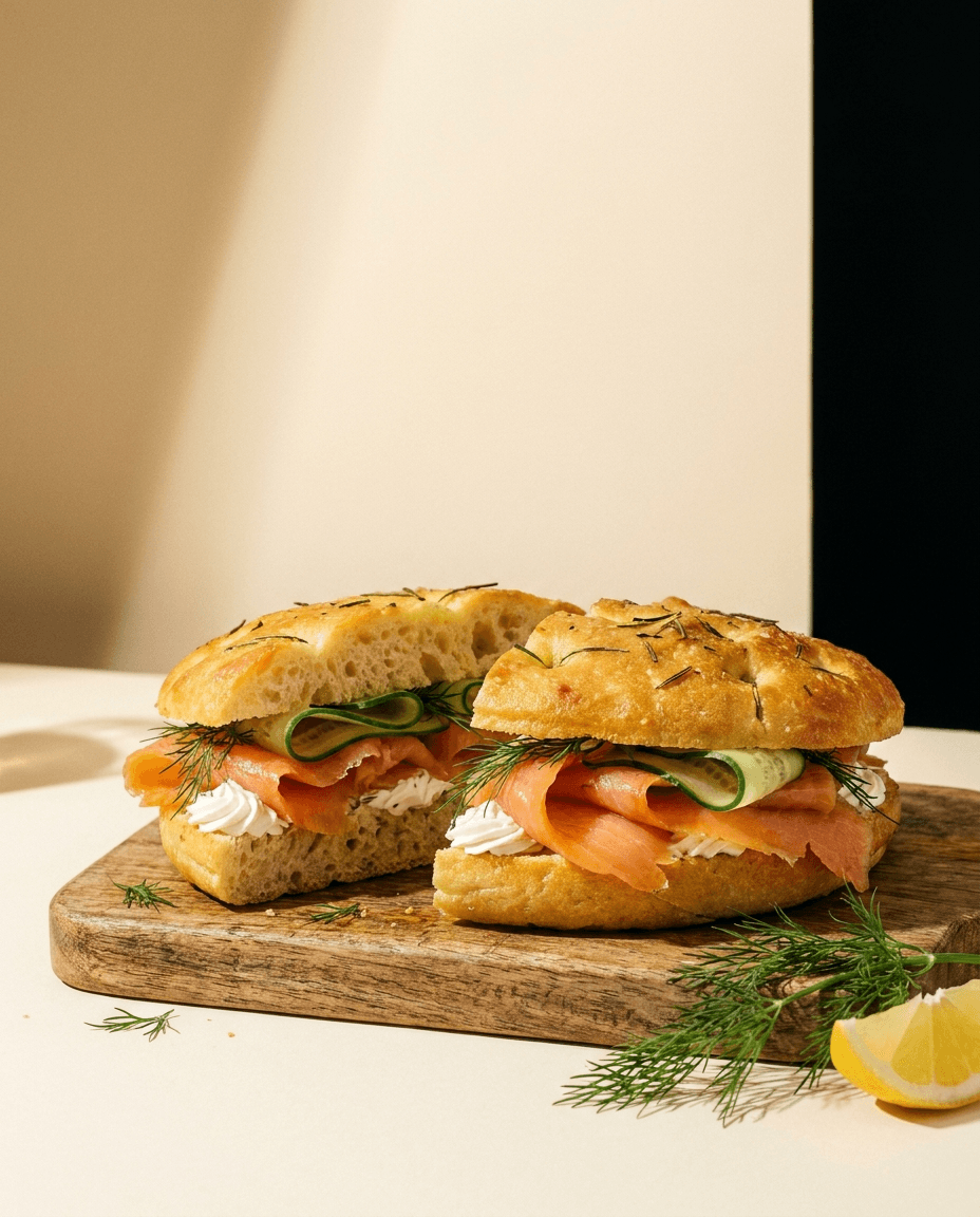 Foccacia saumon fumé, section foccacias NMW