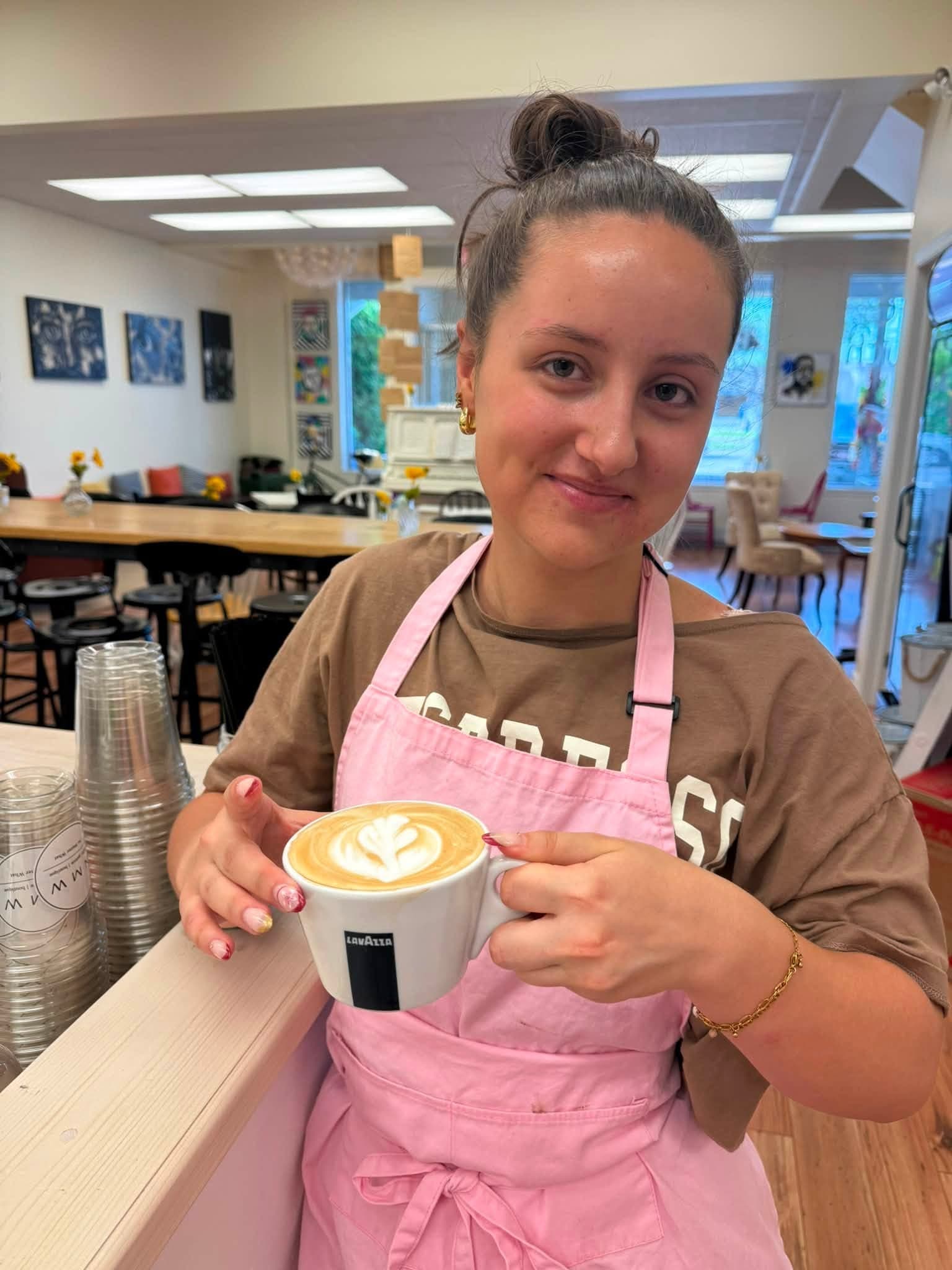 Latte art préparé au comptoir NMW